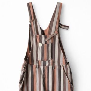 YAK Organic Cotton Striped Overalls – Size Medium (30”)